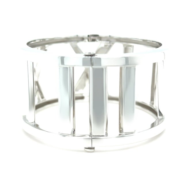 Contemporary Tiffany & Co. 18ct White Gold Atlas Cuff Bracelet 77.06g For Sale - Image 3 of 8