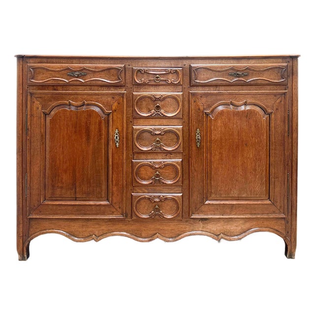 Antique French Rustic Oak Chest of Drawers For Sale