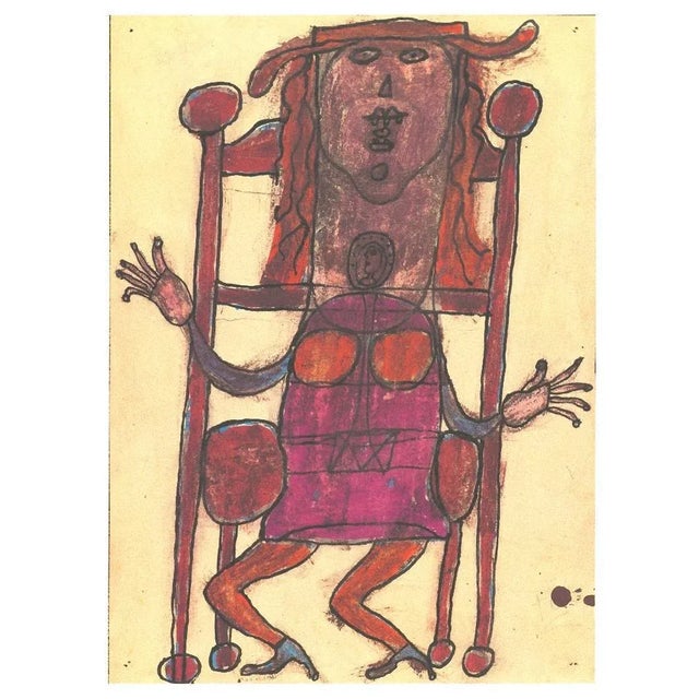 Composition is a splendid lithograph realized after Jean Dubuffet in 1982. The artwork is from A même la pierre, Fernand...