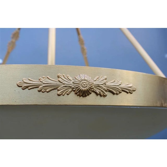 Round Chandelier in Brass and Murano Glass, 1970s For Sale - Image 16 of 18