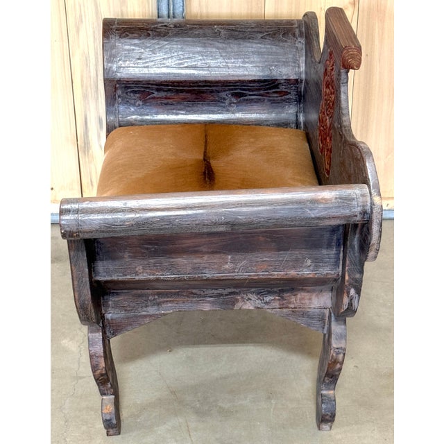 19th Century Anglo-Indian Carved & Polychromed Gondola Settee For Sale - Image 11 of 11