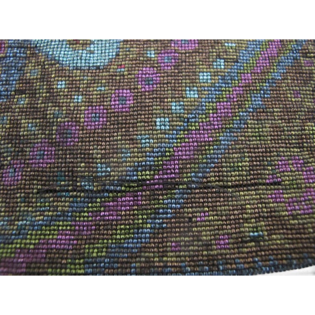Victorian Micro Glass Beaded Drawstring Pouch Purse For Sale In Portland, OR - Image 6 of 8