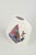 Handmade italian ceramic vase with an asymmetrical, slanted form and textured white-glazed surface. The front features a...