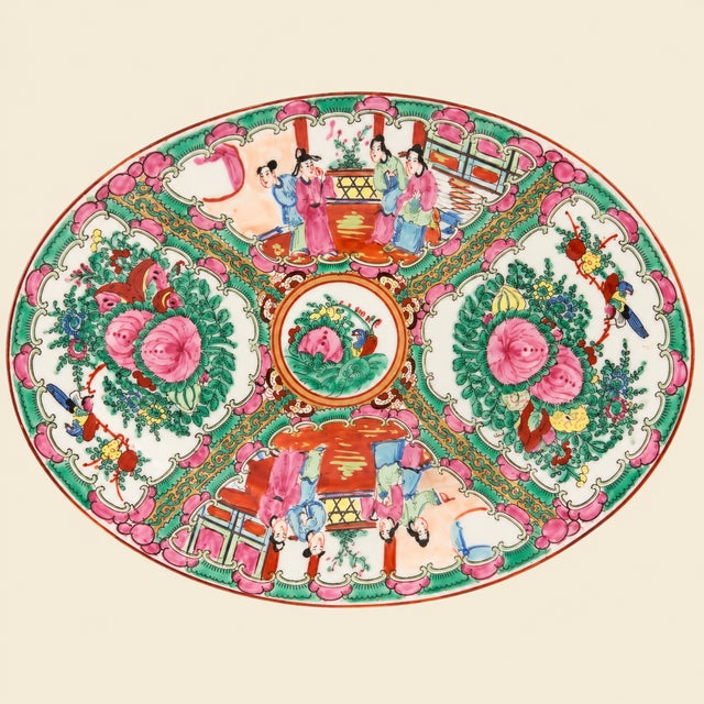 Antique Famille Rose Medallion Plates- 17 Piece Set For Sale In Naples, FL - Image 6 of 17