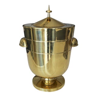 1950s Tommi Parzinger Brass Champagne Ice Bucket For Sale