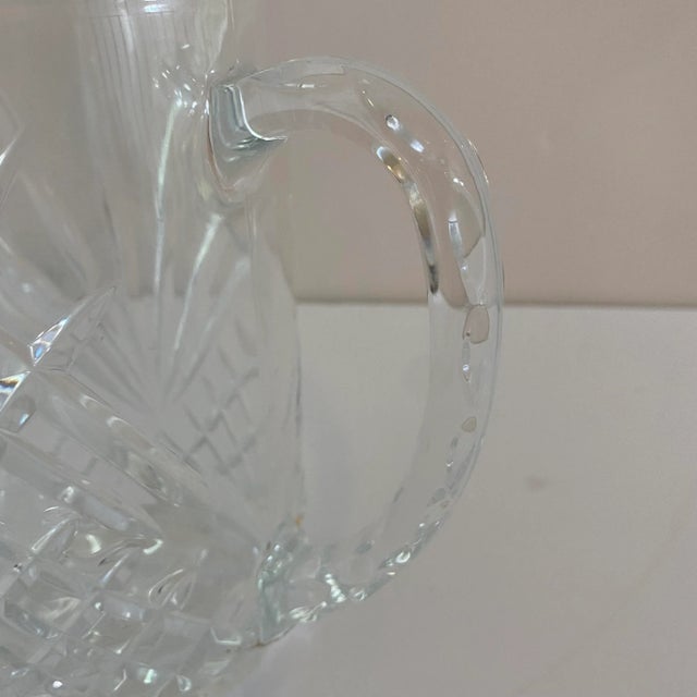 1990s Vintage French Cristal D’Arques-Durand Cut Crystal Pitcher For Sale - Image 5 of 7