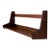 Vintage Danish Teak Wall-Mounted Shelf With Sculptural Side Supports – Mid-Century Modern Scandinavian Floating Bookshelf For Sale