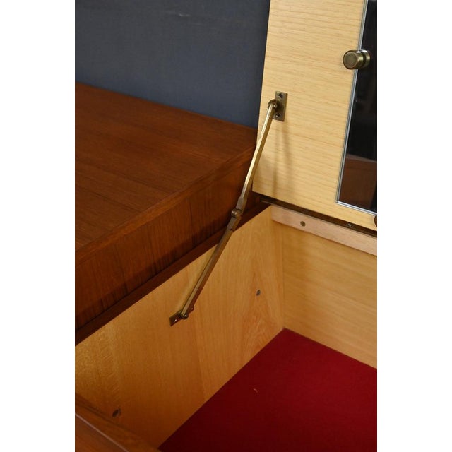 Teak and Nubuck Dressing Table attributed to R. Landault, 1970, Set of 3 For Sale - Image 16 of 18