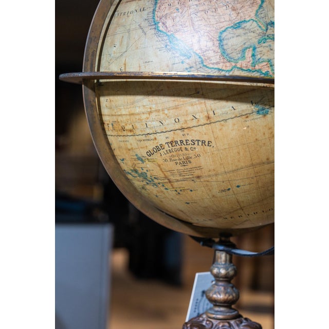 World Map Globe from J. Lebegue, 1890s For Sale - Image 3 of 9