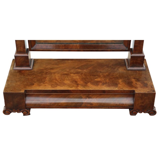 Antique Regency Dressing Table Mirror in Mahogany, 1800s For Sale - Image 4 of 10