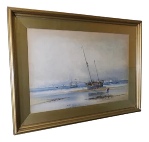 Albert Procter, Seascape, 1900, Watercolour, Framed