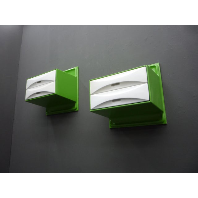 Mid-Century Modern Wall Shelf with Drawers by Ernest Igl for Wilhelm Werndl, 1960s Set of 2 For Sale - Image 3 of 15