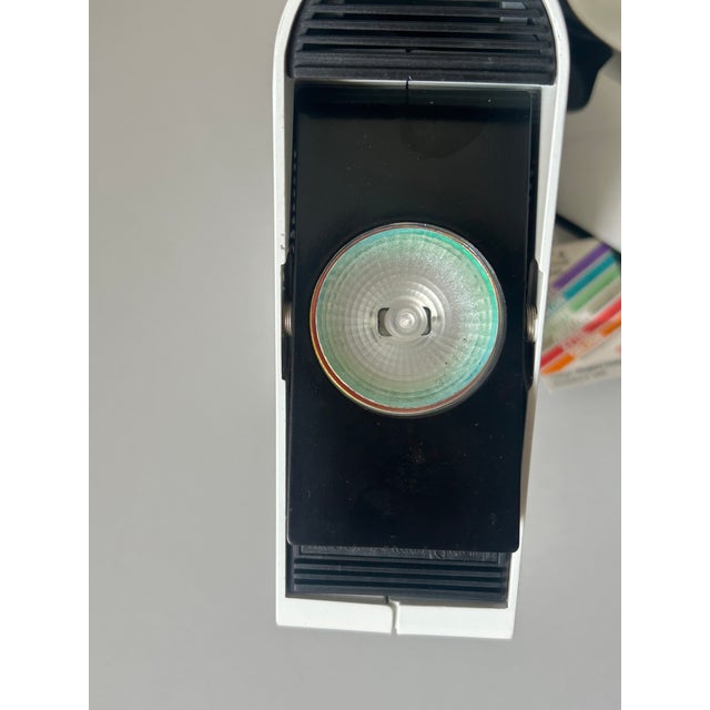 1980s Lucifaro Spotlight in Black and White Technopolymers by Giugiaro for Luci, 1980s For Sale - Image 5 of 10