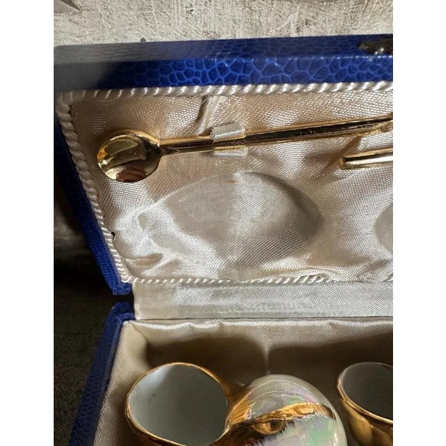 An exquisite and rare vintage Pate Limoges set of two decorative miniature containers, perfect for use as salt cellars or...