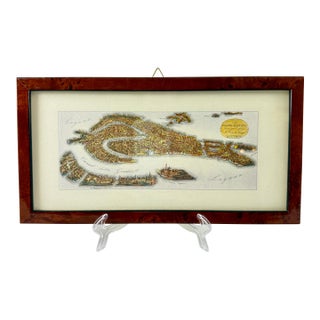 Hand-Colored Etching, the Venetian Lagoon, Italy – Framed For Sale