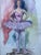 Impressionist 1980s Original Watercolor of a Ballerina For Sale - Image 3 of 6