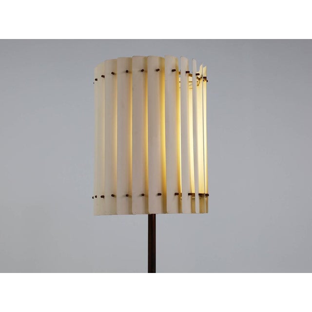 Louis Poulsen Scandinavian Modern Floor Lamp with Slatted Shade by Louis Poulsen, 1960s For Sale - Image 4 of 9