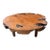 Andrianna Shamaris Sculptural Organic Modern Teak Wood Round Coffee Table For Sale