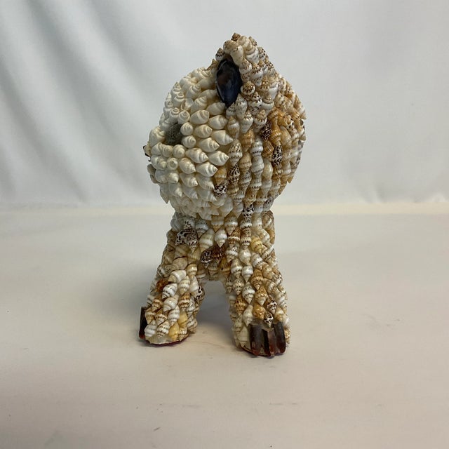 Mid 20th Century Mid-Century Boho Coastal Chic Trompe L’Oeil Seashell Cat Figurine For Sale - Image 5 of 12