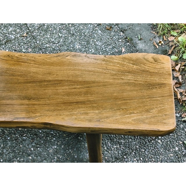 1960s Brutalist Benches in Blond Elm from Aranjou, France, 1960s, Set of 2 For Sale - Image 5 of 18