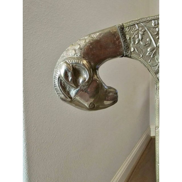Vintage Anglo-Indian Silvered Metal-Clad Chair For Sale - Image 4 of 13