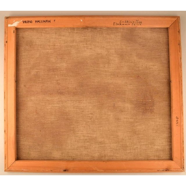 Veikko Kallinen, Abstract Composition, Oil on Canvas, 1960s-1970s For Sale - Image 7 of 8