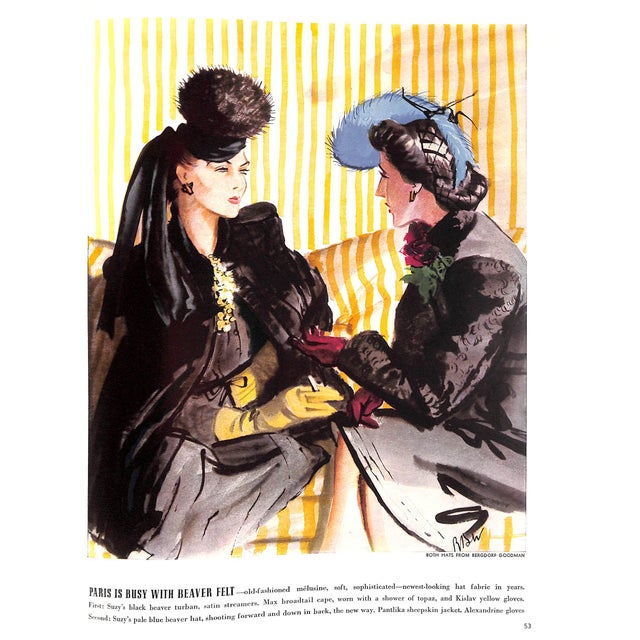 Vogue-Paris Openings-American Fashions September 1939 For Sale - Image 4 of 12