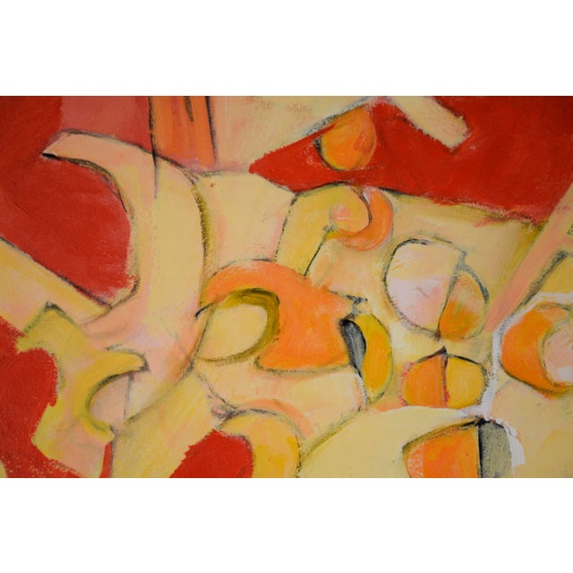 When Red Meets Yellow - Original Abstract in the Style of Diebenkorn and Rothko by Donald Roberts For Sale - Image 9 of 10