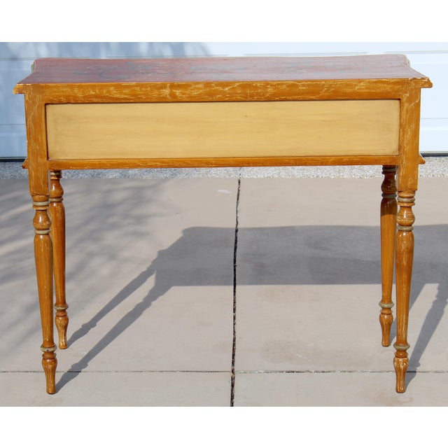 Italian Florentine Style Paint-Decorated Console Table For Sale - Image 14 of 14
