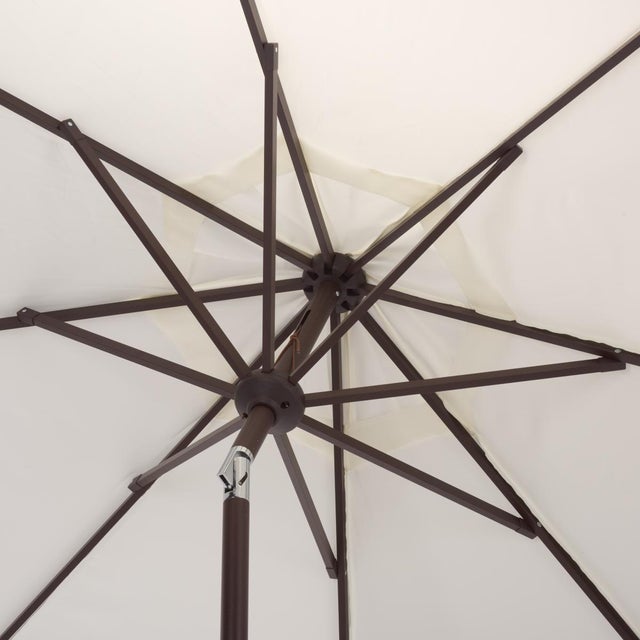 2020s Torsa 9 Ft Crank Umbrella, Ivory/Brown Pole For Sale - Image 5 of 9