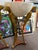 Italian 1970s Pair if Italian Gold Guild and Leather Lion Head Floor Planters For Sale - Image 3 of 8