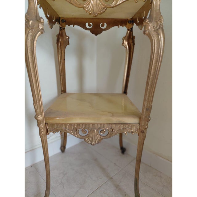Golden Onyx Coffee Table, 1980s For Sale - Image 6 of 7
