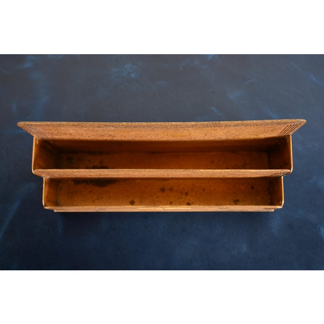 Tiffany Studios New York Graduate Pattern Bronze Doré Letter Rack For Sale In South Bend - Image 6 of 12