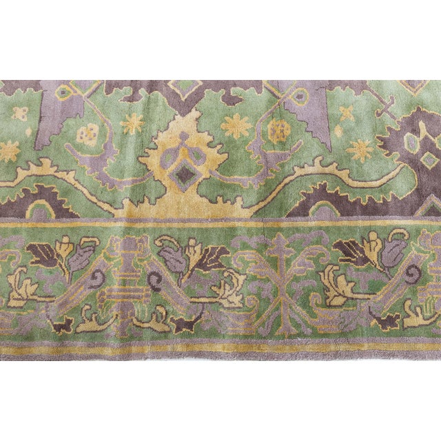 Mid 20th Century Doris Leslie Blau Vintage Chinese Art Deco Wool Rug For Sale - Image 5 of 8