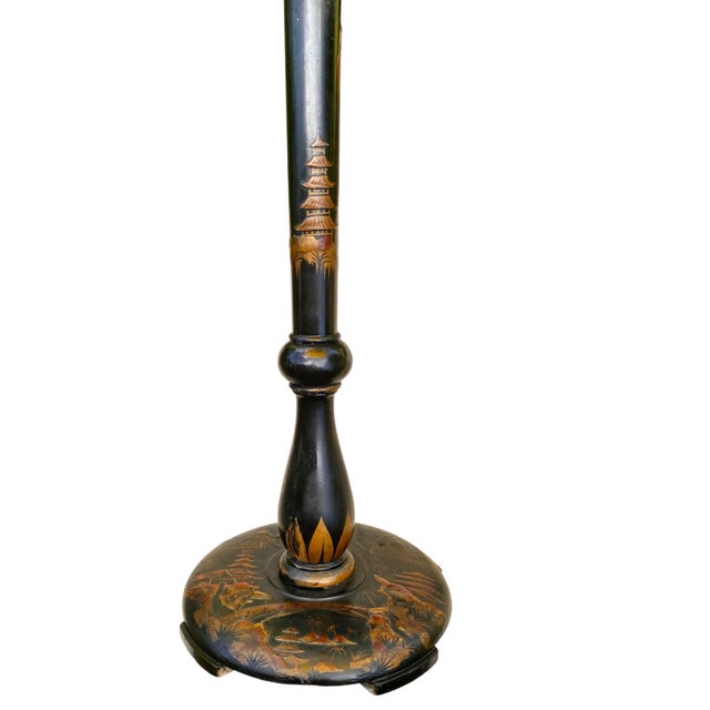 Antique Chinese Export Chinoiserie Floor Lamp for the English Market For Sale - Image 12 of 18