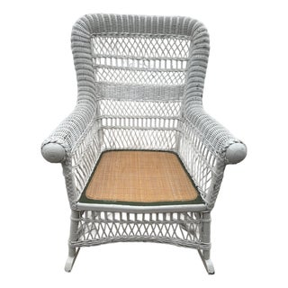 1920s Heywood Wakefield Wicker Rocker For Sale