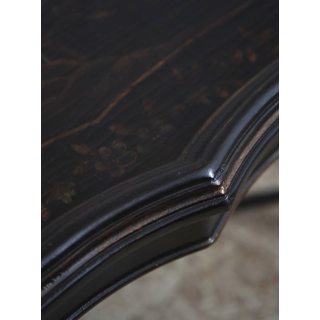 Wood Ethan Allen Chinoiserie Decorated Bamboo Form Coffee Table For Sale - Image 7 of 14