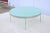1970s Vintage Minimalist Nicos Zographos Round Glass and Stainless-Steel Coffee Table For Sale - Image 5 of 13
