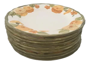 Vintage Poppy Trail by Metlox Set of 9 Salad Plates