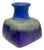 1960s Beautiful Blue Drip Glazed Fantoni Square Fantoni Vase For Sale