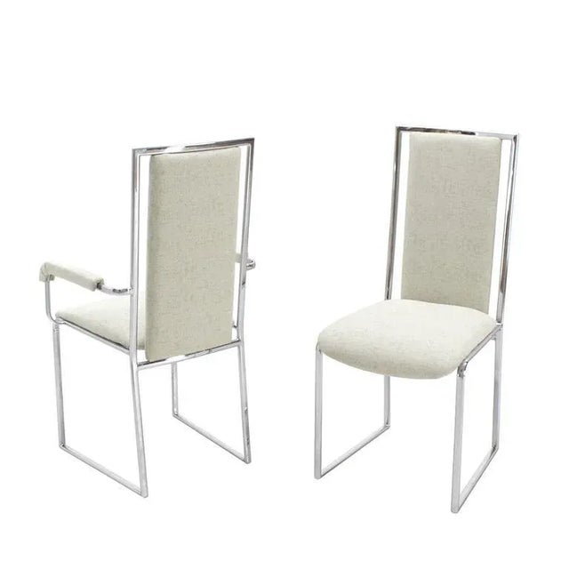 Early 20th Century Mid-Century Modern Chrome Dining Chairs - Set of 6 For Sale - Image 5 of 12