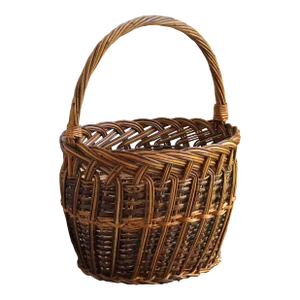 Vintage European-Style Harvest Basket