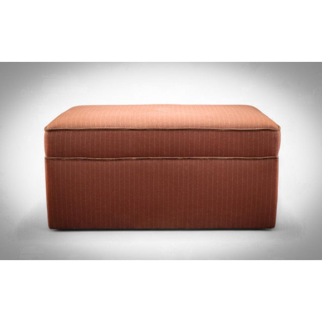 Country House Rectangular Ottoman in Pin-Striped Wool Velvet, 2010s For Sale - Image 16 of 16