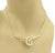 The Jose Hess Diamond 18k Yellow Gold Wide Curved Scroll Necklace is a fine and original piece of vintage jewelry. This...