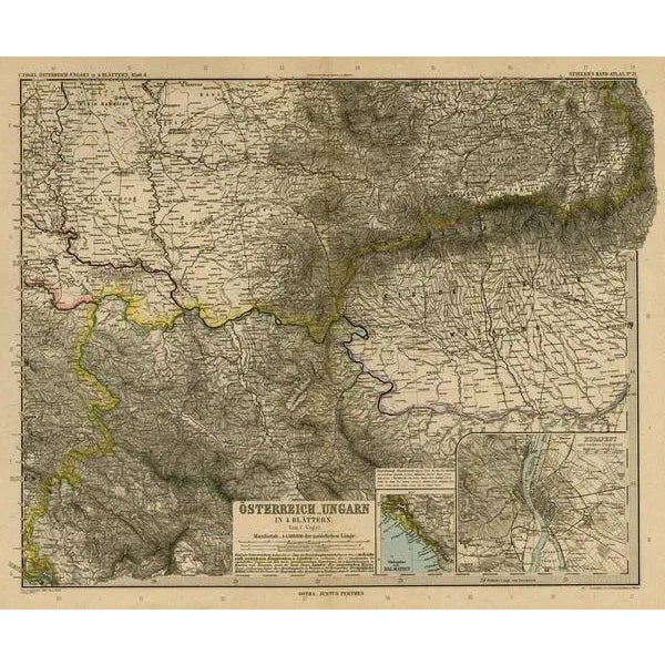 Antique Map of Eastern Europe, 1890 For Sale - Image 3 of 5