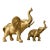 Vintage Solid Brass Elephant Figurines Pair | Mid Century Decor | Hollywood Regency | Grand-Millennial Shelf Decor For Sale