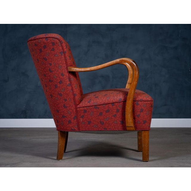 Lounge Chair attributed to Viggo Boesen, 1950s For Sale - Image 6 of 10