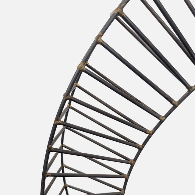 Arteriors Home Modern Metal Circular Wire Sculpture for Home or Office Decor For Sale - Image 4 of 6
