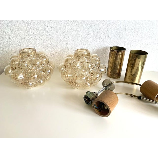Bubble Glass Pendant Lamp by Helena Tynell for Glashütte Limburg, 1970s For Sale - Image 9 of 14