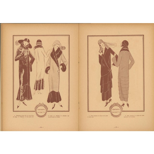 1920s Patrons Marti – Booklet With 56 Fashion Prints & 13 Large Patterns to Make All the Dresses – 1923–1924 For Sale - Image 5 of 9